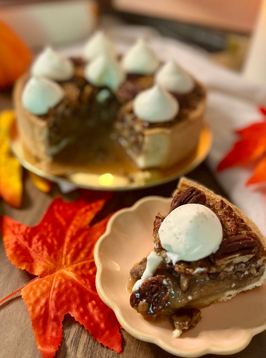 MAPLE SYRUP & RUM PECAN PIE